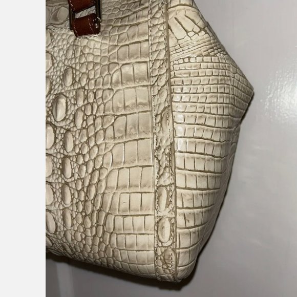 Brahmin Small Alice, Limestone Oleta Leather shoulder bag - Picture 5 of 12